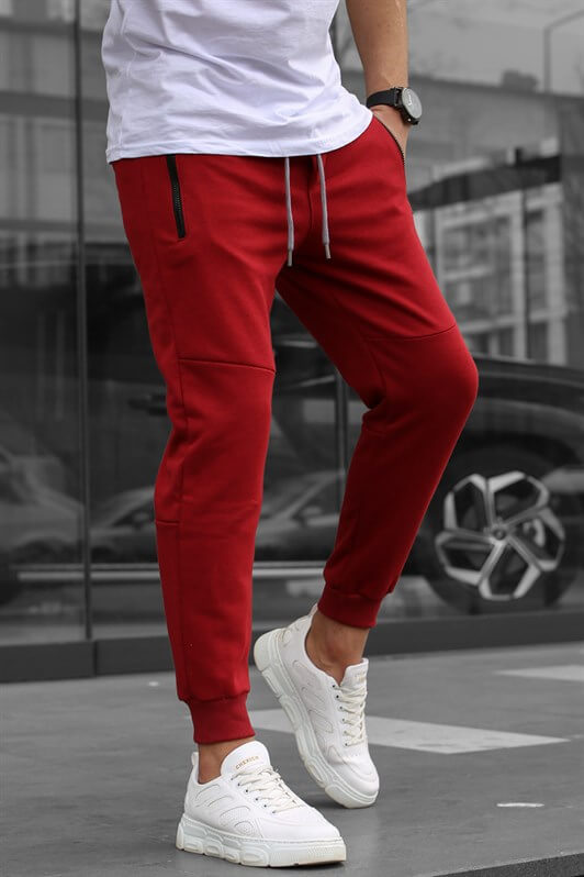 MDX Burgundy Basic Men's Sweatpants - Caerphilly