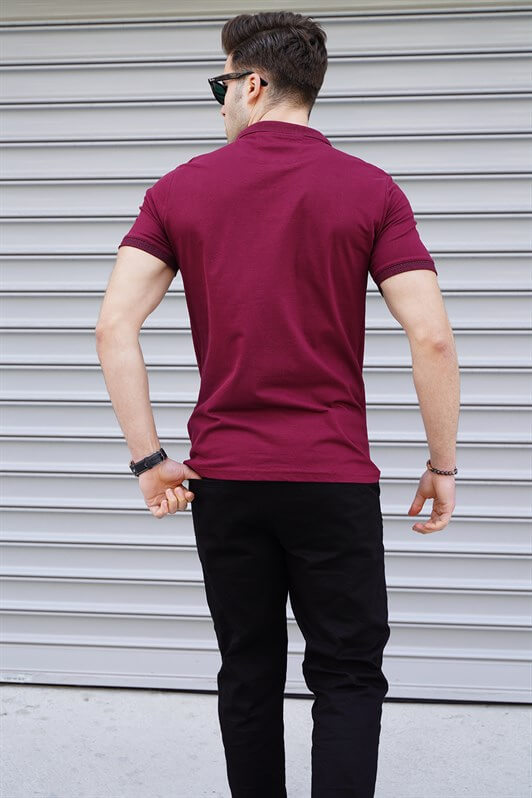 MDX Burgundy Plain Polo Neck Fort Fort - Backnang