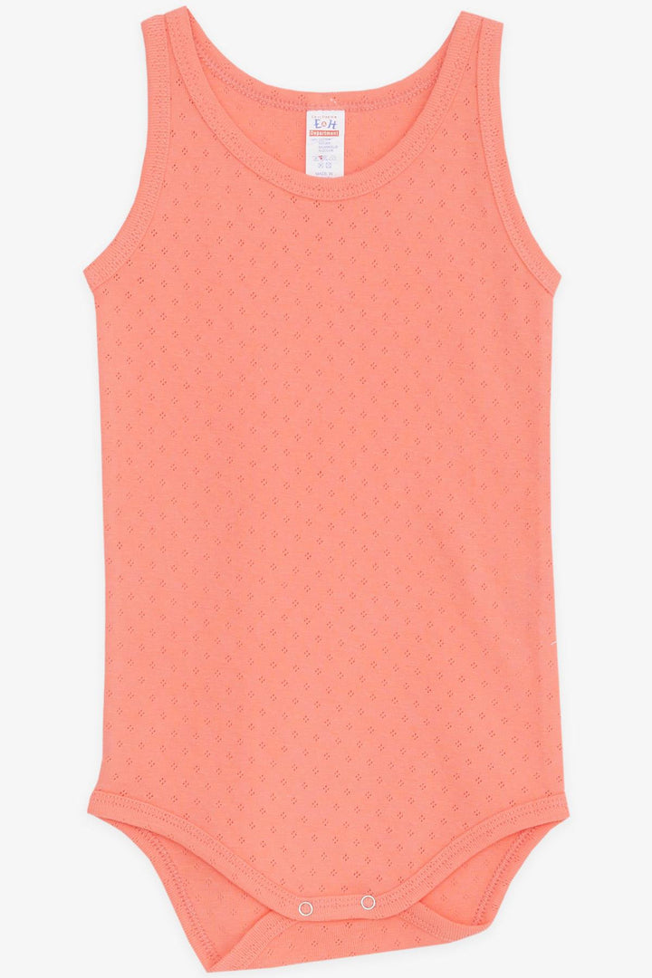 BRE Breeze Baby Boy Snap Fastener Tank Top Bodysuit Jacquard 9 Months-3 Years, Coral - La Laguna