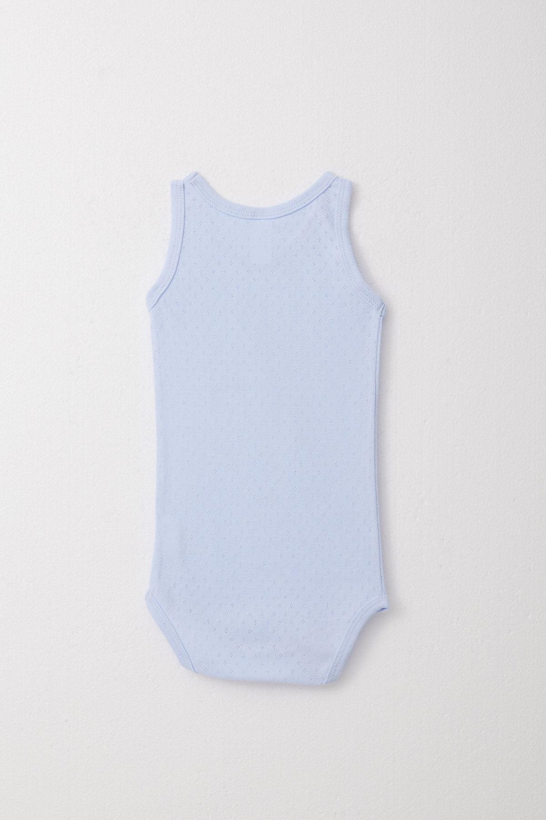 BRE Breeze Baby Boy Snap Fastener Bodysuit with Jacquard 9 Months-3 Years, Light Blue - Trapani