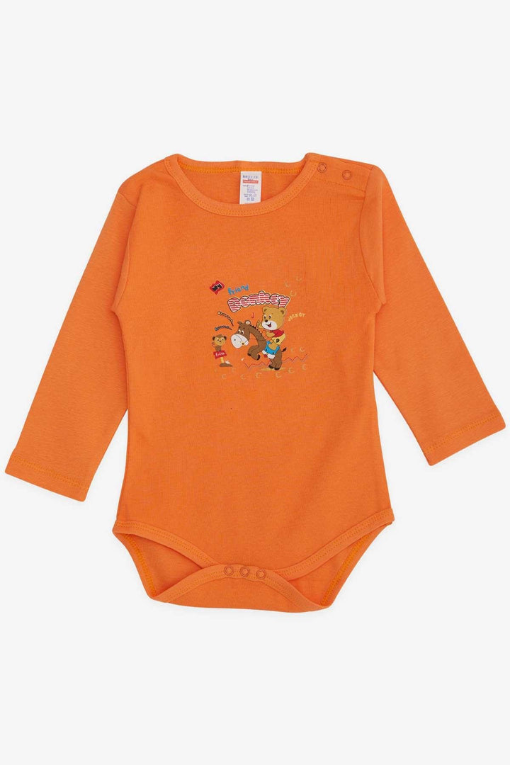 BRE Breeze Baby Boy Snap Bodysuit Printed 9 Months-3 Years, Orange - Sammamish