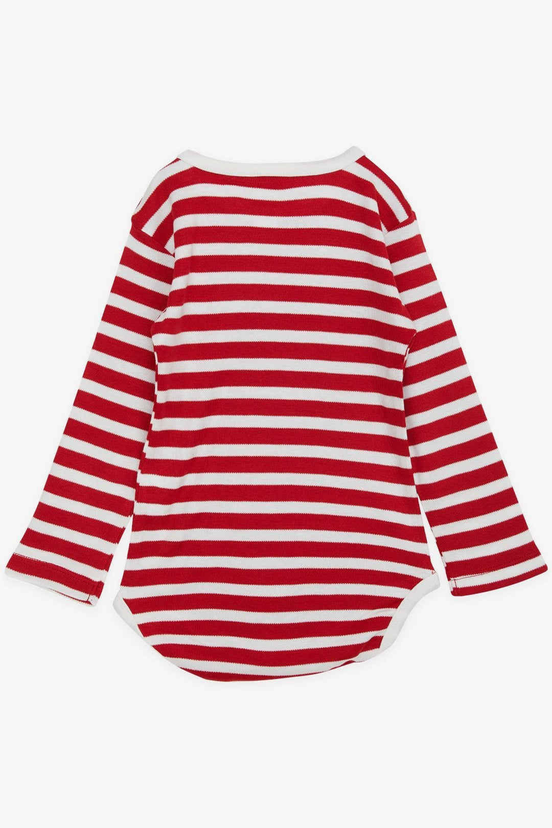 BRE Breeze Baby Boy Striped Snap Bodysuit 9 Months-3 Years, Red - Winter Haven