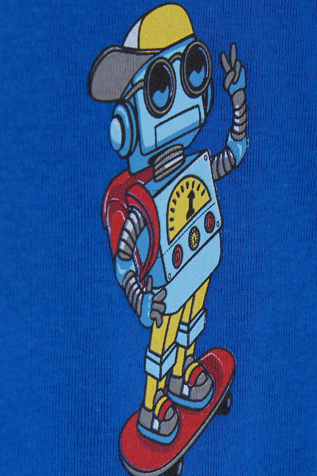 BRE Breeze Baby Boy Snap Bodysuit Skateboarder Robot Printed 9 Months-3 Years, Sax Blue - Pickering