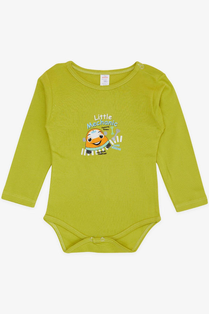 BRE Breeze Baby Boy Snap Fastener Bodysuit Little Mechanic 9 Months-3 Years, Pistachio Green - Gennevilliers