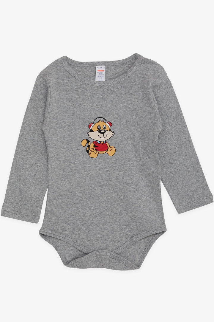 BRE Breeze Baby Boy Snap Bodysuit with Fun Puppy Print 9 Months-3 Years, Dark Grey Melange - Miercurea-Ciuc