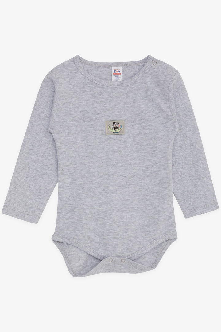 BRE Breeze Baby Boy Snap Bodysuit with Squirrel Print 9 Months-3 Years, Light Grey Melange - Portimão