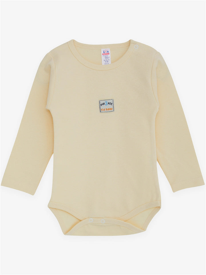 BRE Breeze Baby Boy Snap Bodysuit with Printed Text 9 Months-3 Years, Cream - Jerez de la Frontera