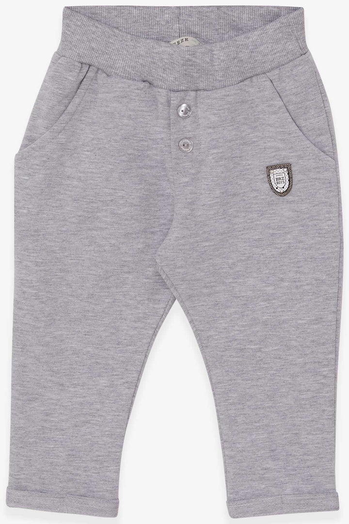 BRE Breeze Baby Boy Sweatpants Armalı Basic 9 Months-3 Years, Light Grey Melange - Bensalem