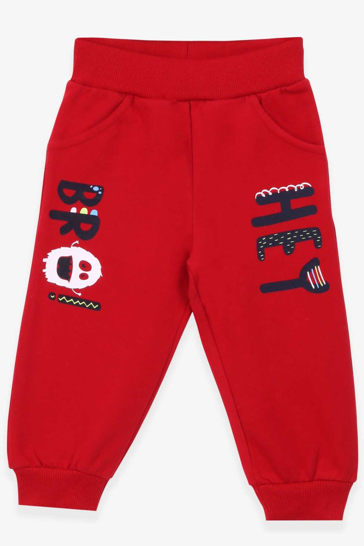 BRE Breeze Baby Boy Sweatpants Printed with Pockets 9 Months-3 Years, Red - Zihuatanejo