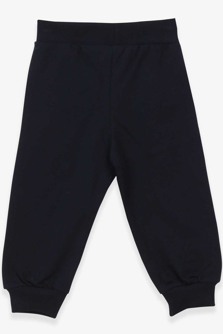 BRE Breeze Baby Boy Sweatpants Printed with Pockets 9 Months-3 Years, Navy Blue - Tampico