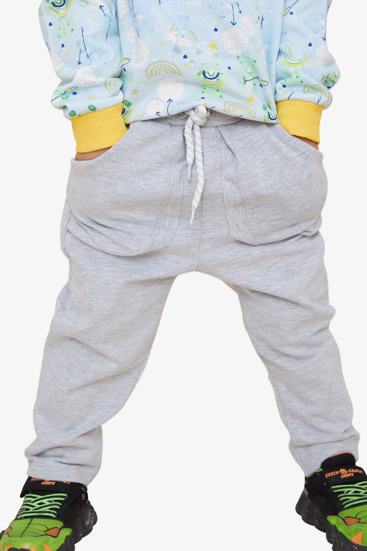 BRE Breeze Boys' Sweatpants with Pocket 1-4 Years, Light Grey Melange - Jiquílpan de Juárez