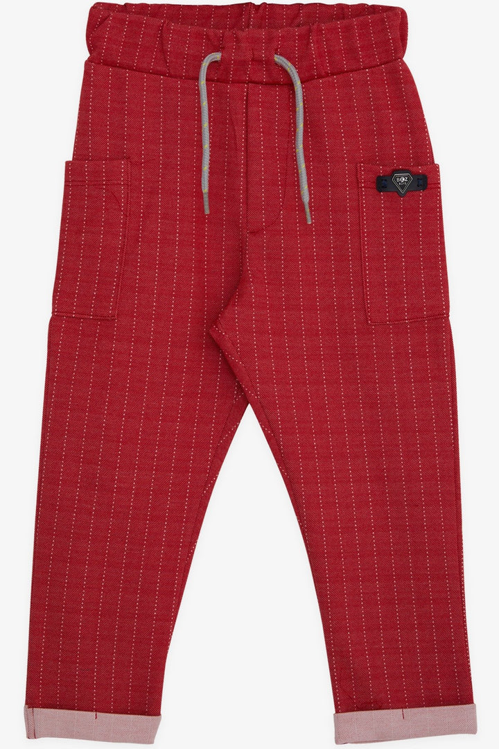 BRE Breeze Baby Boy Sweatpants with Side Pockets Striped 9 Months-3 Years, Orange Blossom - Jurupa Valley