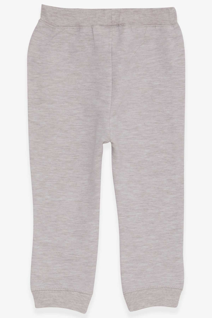 BRE Breeze Baby Boy Sweatpants Printed with Writing 9 Months-3 Years, Beige Melange - Ocosingo