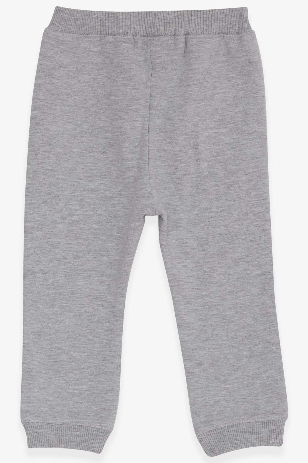 BRE Breeze Baby Boy Sweatpants Printed with Text 9 Months-3 Years, Light Grey Melange - Limerick