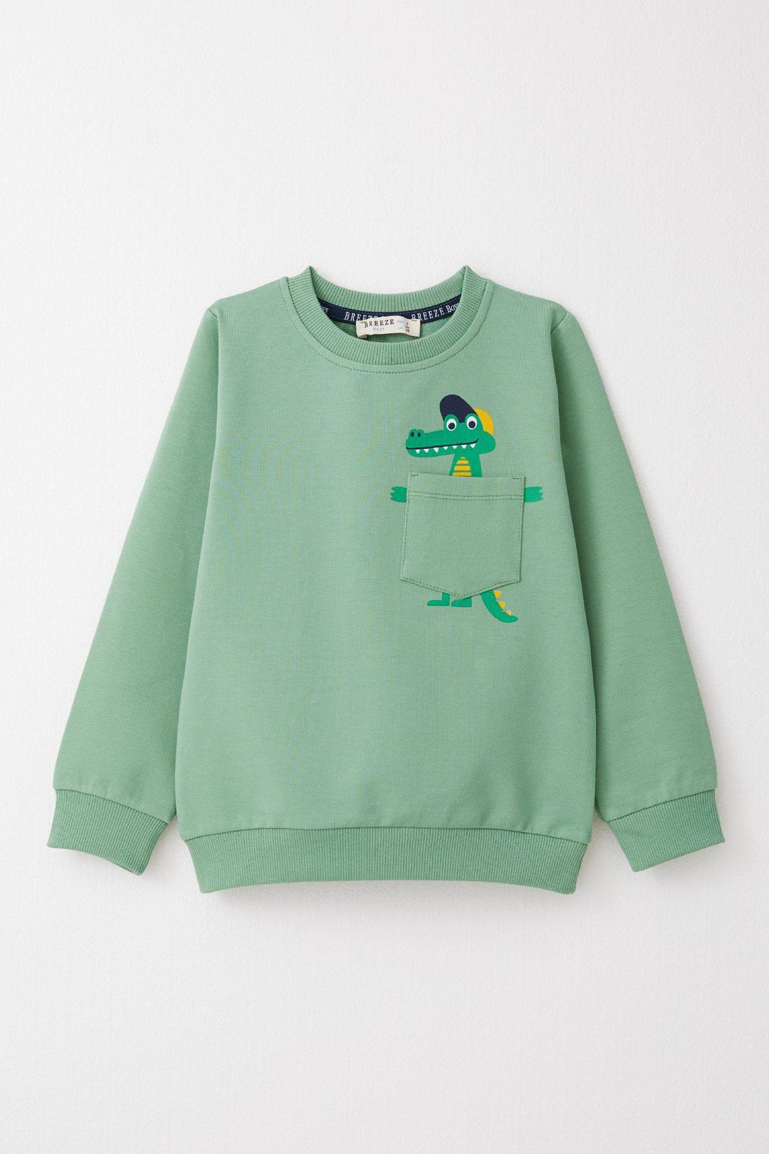 BRE Breeze Boys' Tracksuit Cute Crocodile Printed 1.5-5 Years, Mint Green - Axochiapan