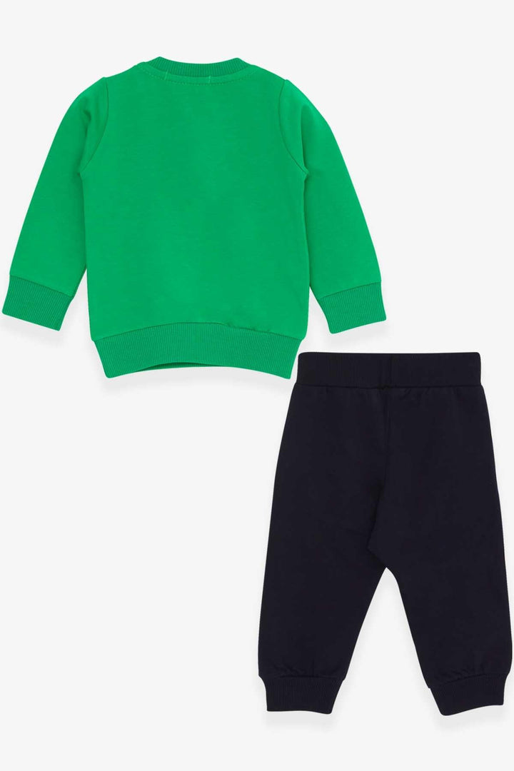 BRE Breeze Baby Boy Tracksuit Researcher Bear Embroidered 6 Months-2 Years, Green - Ashburn