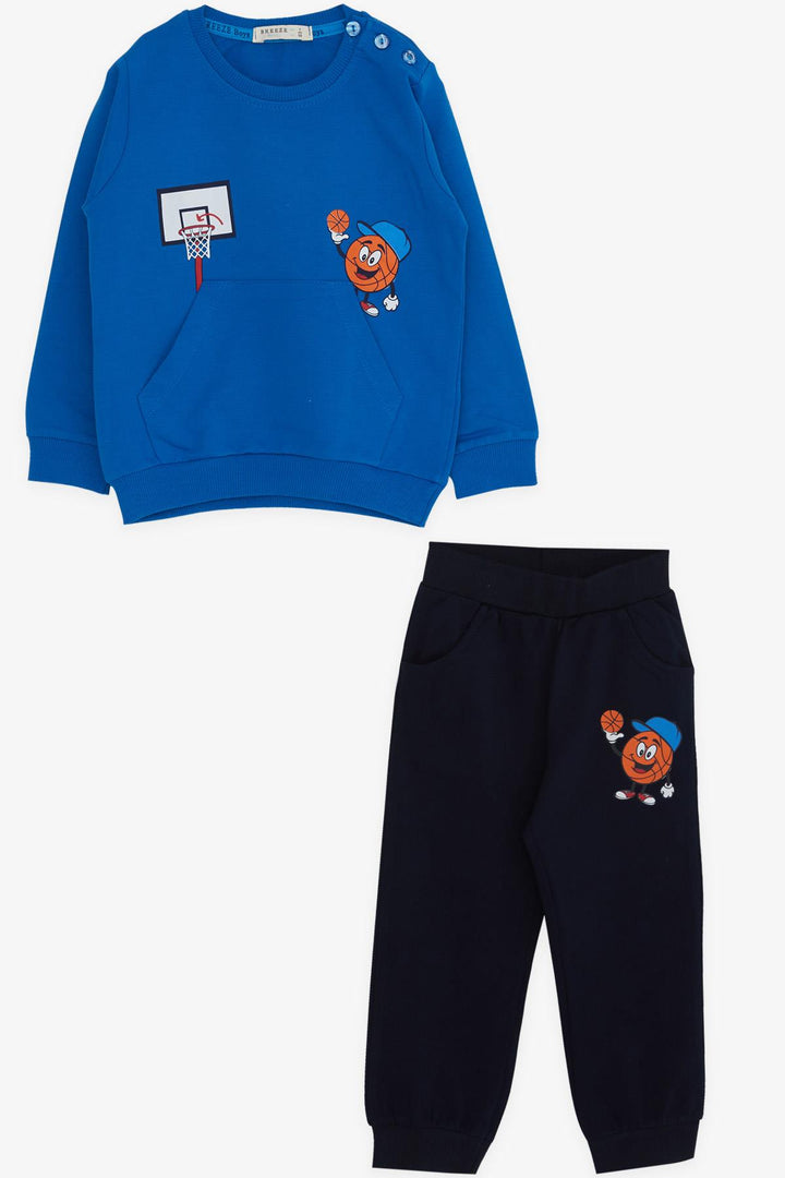 BRE Breeze Baby Boy Tracksuit Printed 9 Months-3 Years, Sky Blue - Moncton