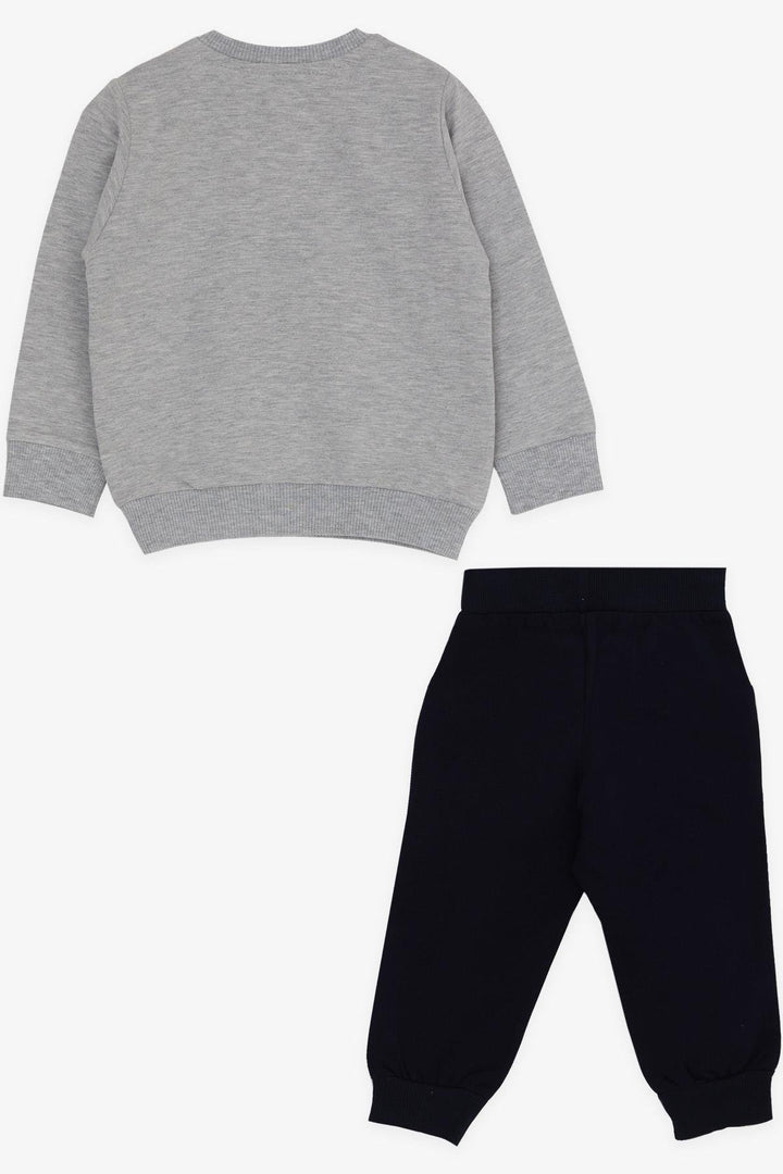 BRE Breeze Baby Boy Tracksuit Printed 9 Months-3 Years, Grey Melange - Issy-les-Moulineaux