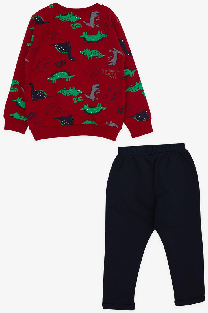 BRE Breeze Baby Boy Tracksuit with Dinosaur Print 9 Months-3 Years, Red - Almada