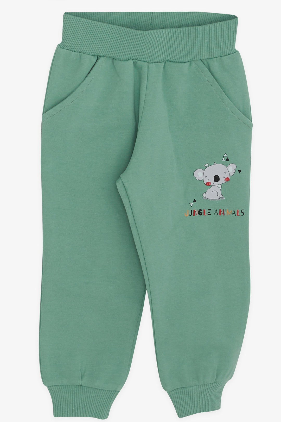 BRE Breeze Baby Boy Tracksuit Forest Animals Printed 6 Months-2 Years, Light Grey Melange - Chippenham