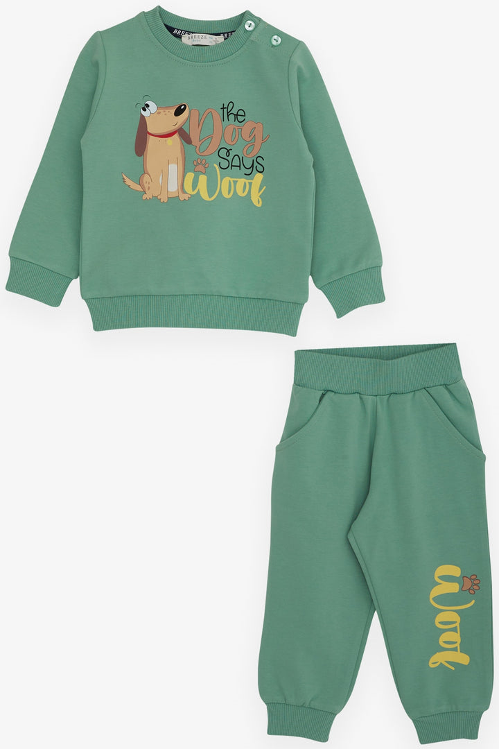 BRE Breeze Baby Boy Tracksuit with Dizzy Dog Print 9 Months-3 Years, Mint Green - Lake Elsinore