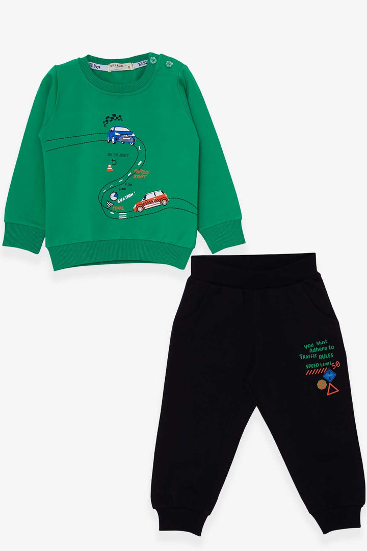 BRE Breeze Baby Boy Tracksuit Racing Themed 9 Months-3 Years, Green - Swadlincote