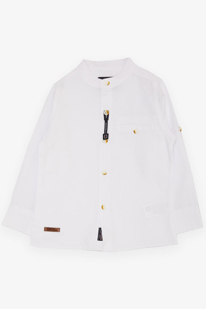 BRE Breeze Baby Boy Shirt Buttoned Embroidered 9 Months-3 Years, White - Levallois-Perret