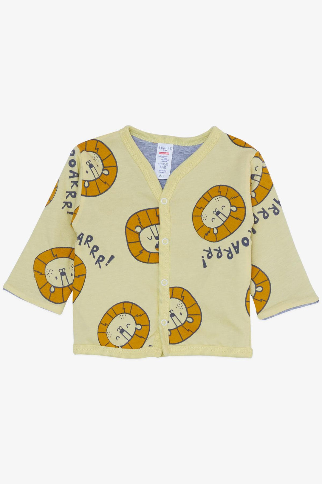 BRE Breeze Baby Boy Hospital Outfit 8 Piece Strong Lion Patterned 0-3 Months, Yellow - Red Deer