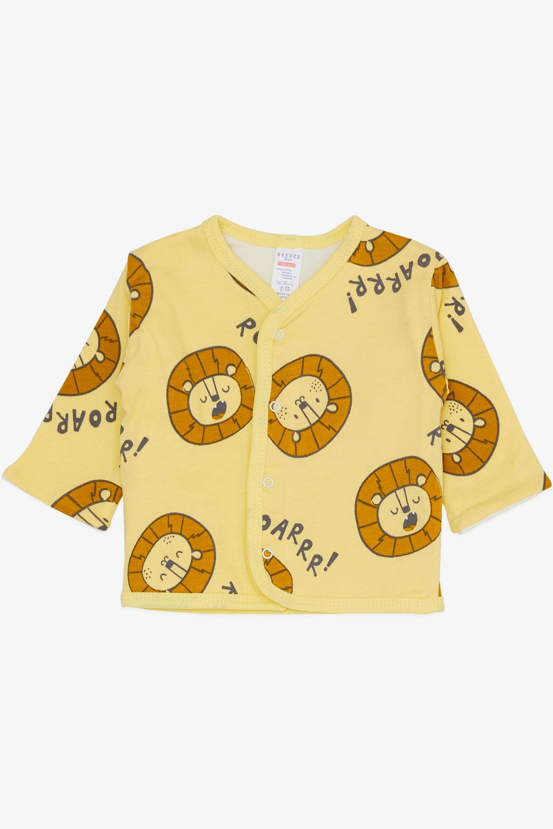 BRE Breeze Baby Boy Hospital Outfit 8 Piece Strong Lion Patterned 0-3 Months, Mustard Yellow - Steinfurt