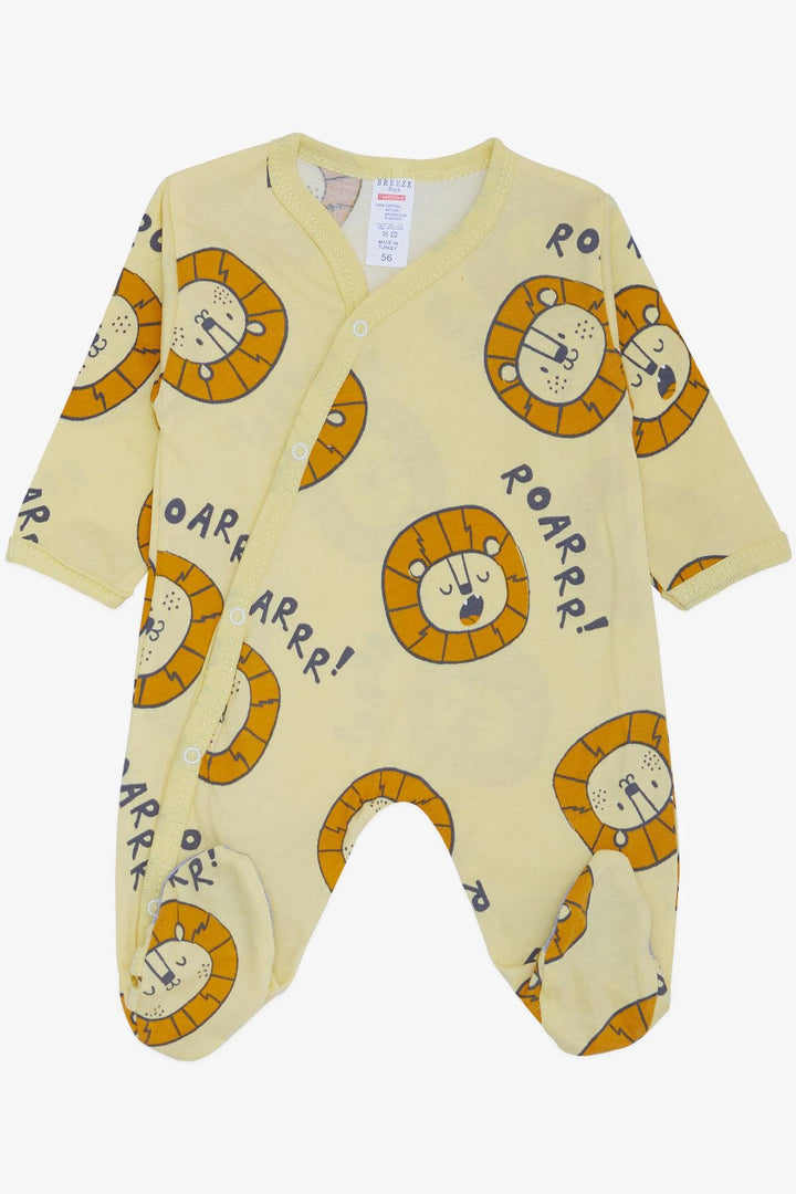 BRE Breeze Baby Boy Hospital Outfit 8 Piece Strong Lion Patterned 0-3 Months, Yellow - Red Deer