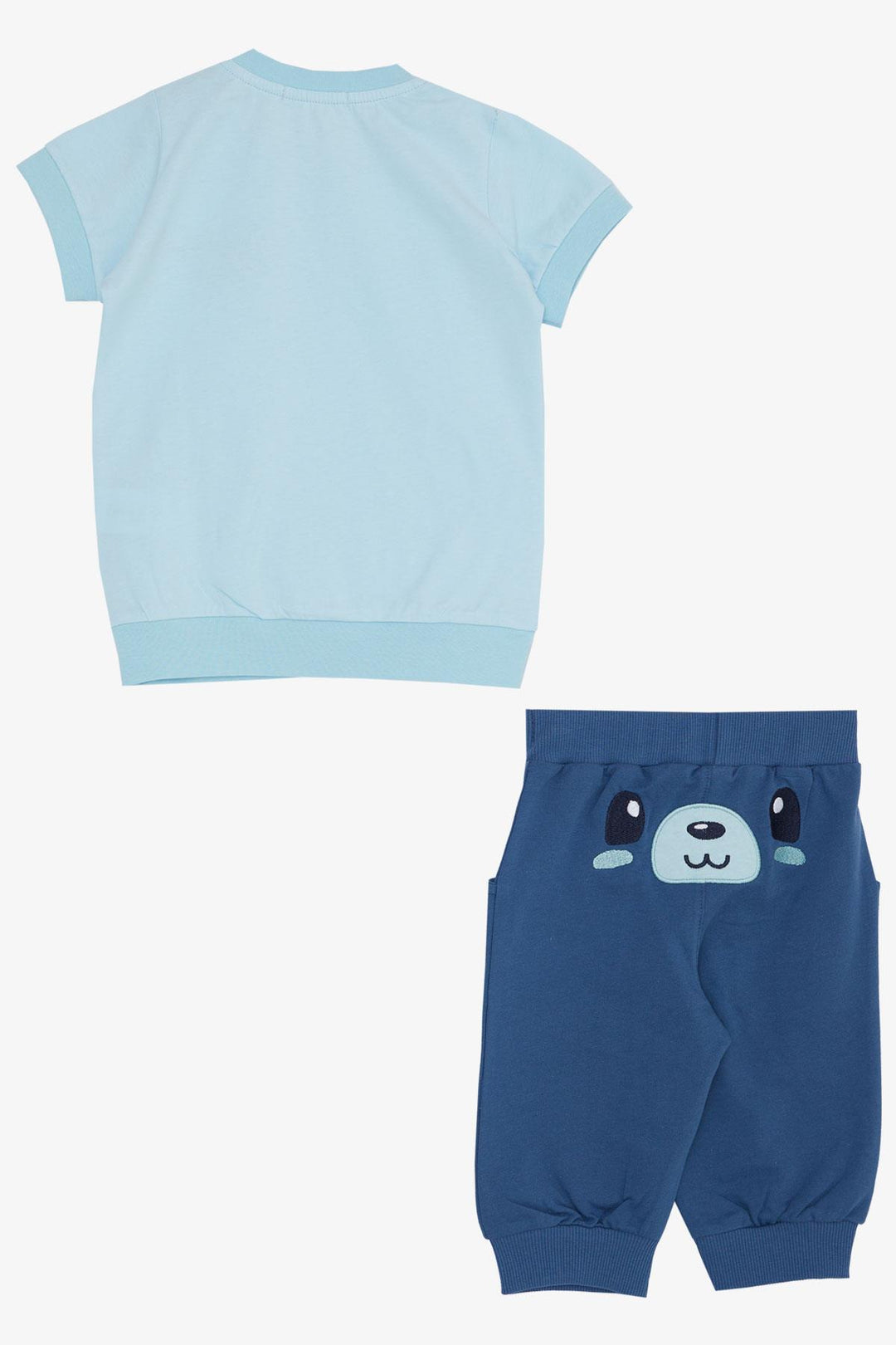 BRE Breeze Baby Boy Capri Set Cute Bear Embroidered 9 Months-3 Years, Light Blue - Liepāja