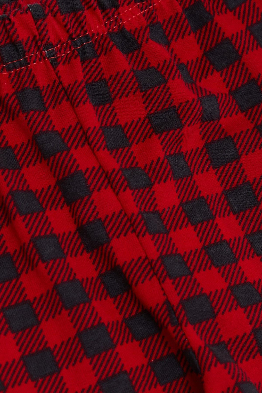 BRE Breeze Baby Boy Footed Bottom Plaid Patterned 6 Months, Red - Perth