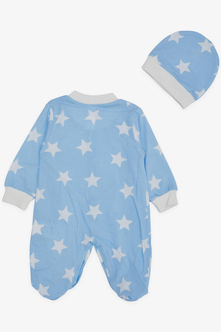 BRE Breeze Baby Boy Footed Romper with Star Pattern 0-6 Months, Baby Blue - Cuautepec de Hinojosa