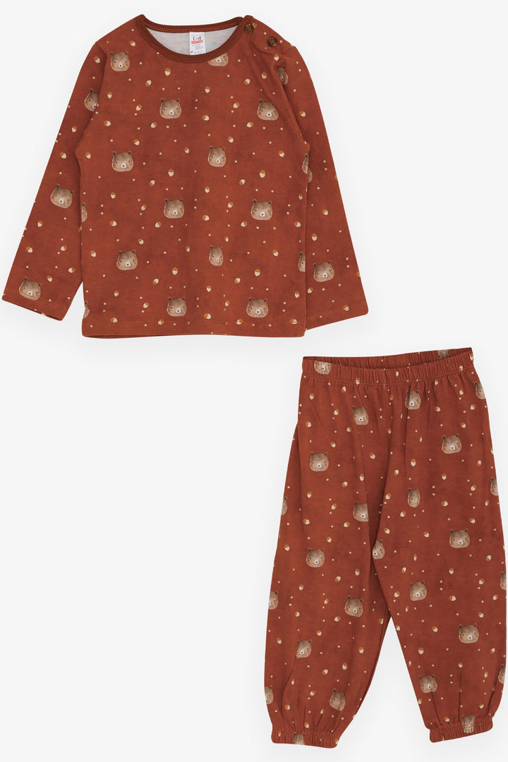 BRE Breeze Baby Boy Pajama Set Bear Patterned 9 Months-3 Years, Brown - Godalming