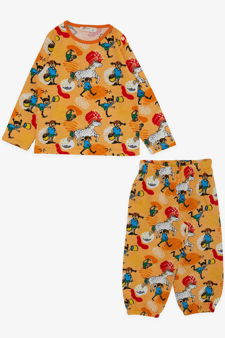 BRE Breeze Girls & Boys Baby Boy Pajama Set Crazy Girl Patterned 9 Months-3 Years, Mustard Yellow - Ciudad Nezahualcóyotl