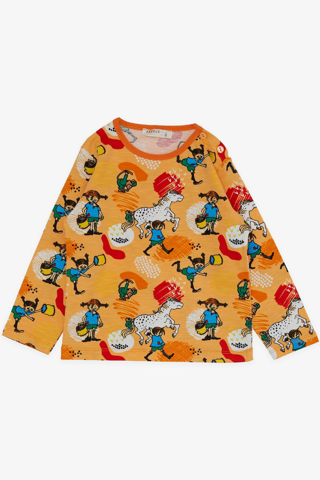 BRE Breeze Girls & Boys Baby Boy Pajama Set Crazy Girl Patterned 9 Months-3 Years, Mustard Yellow - Ciudad Nezahualcóyotl