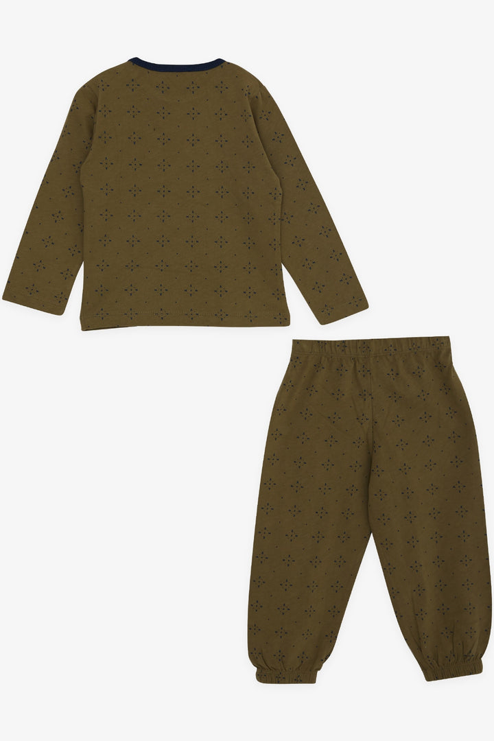 BRE Breeze Baby Boy Pajama Set Patterned 9 Months-3 Years, Khaki Green - Summerville