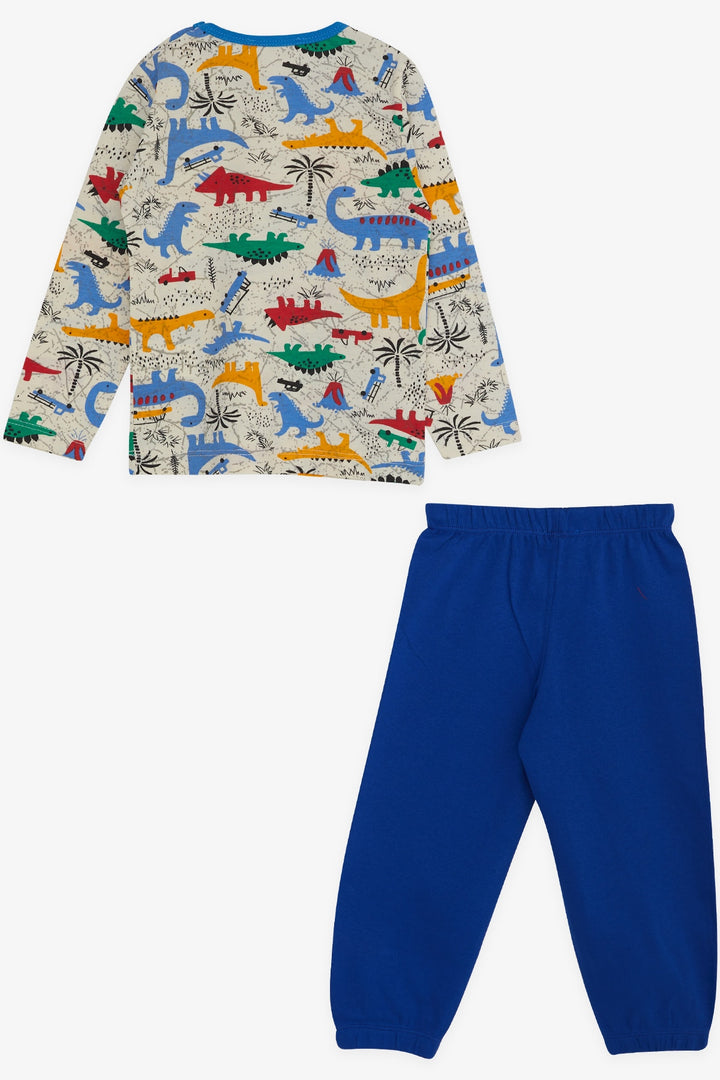 BRE Breeze Baby Boy Pajama Set with Dinosaur Pattern 9 Months-3 Years, Cream - Viladecáns