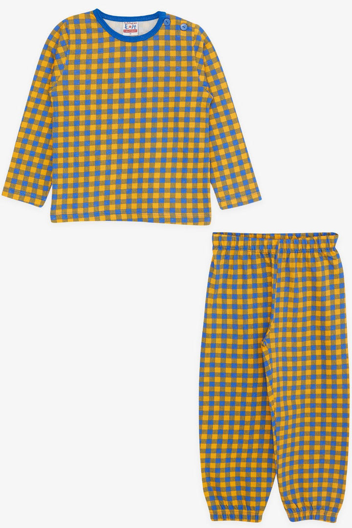 BRE Breeze Girls & Boys Baby Boy Pajama Set Plaid Pattern 9 Months-3 Years, Mixed Color - Chalkída