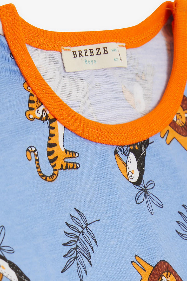 BRE Breeze Girls & Boys Baby Boy Pajama Set Animal Kingdom Themed 9 Months-3 Years, Blue - Zaanstad