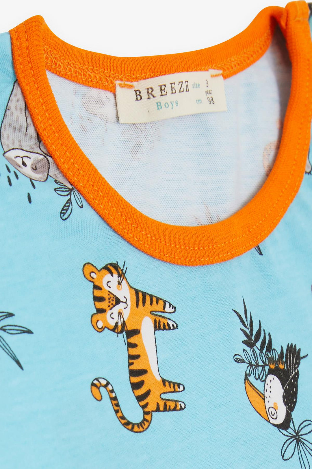 BRE Breeze Girls & Boys Baby Boy Pajama Set Animal Kingdom Themed 9 Months-3 Years, Baby Blue - Ellesmere Port