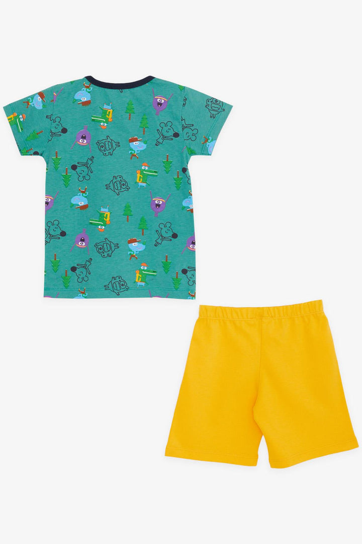 BRE Breeze Baby Boy Pajama Set Cheerful Animal Kingdom Friendship Themed 9 Months-3 Years, Green - Gllogovc