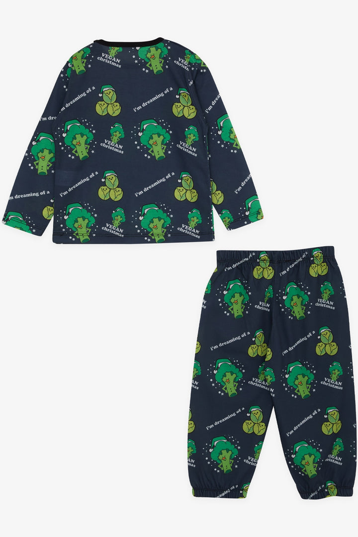 BRE Breeze Baby Boy Pyjama Set Healthy Eating Themed 9 Months-3 Years, Smoke Gray - Frankston