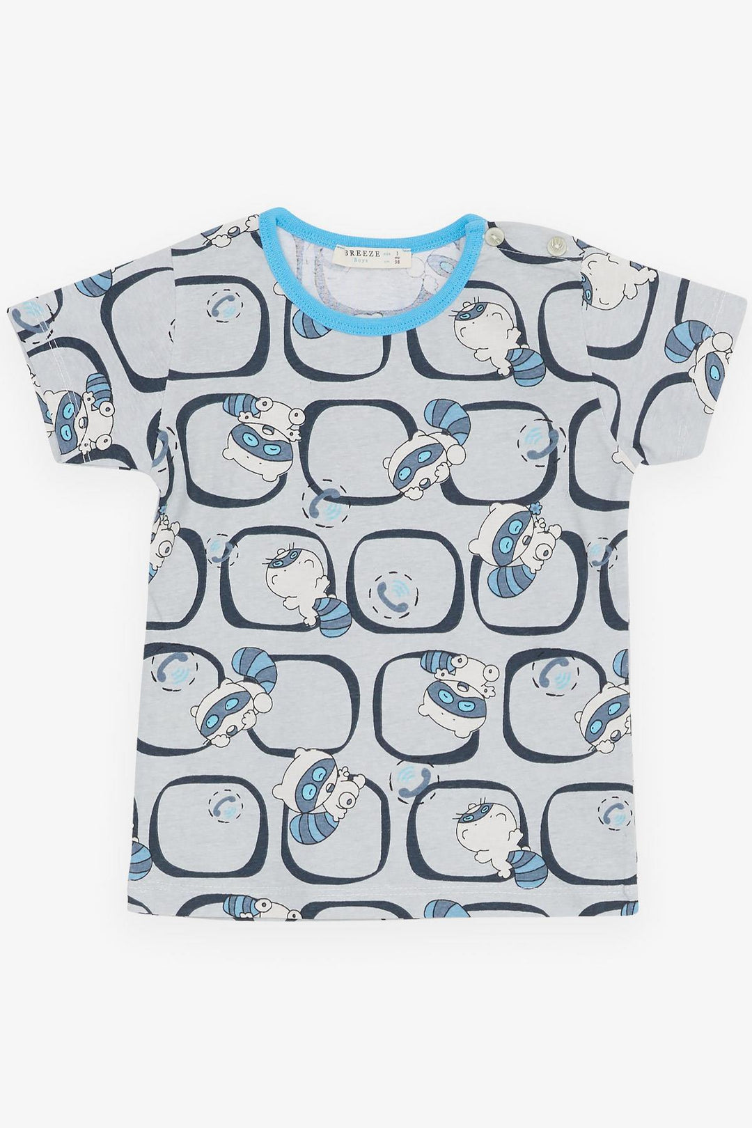 BRE Breeze Girls & Boys Baby Boy Pajama Set Cute Raccoon Patterned 9 Months-3 Years, Gray - Winter Springs