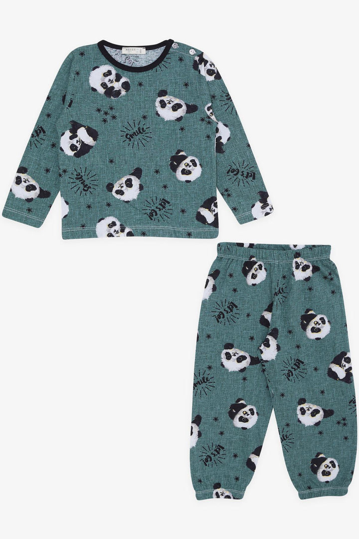 BRE Breeze Girls & Boys Baby Boy Pajama Set Cute Panda Patterned 9 Months-3 Years, Mint Green - Cookeville