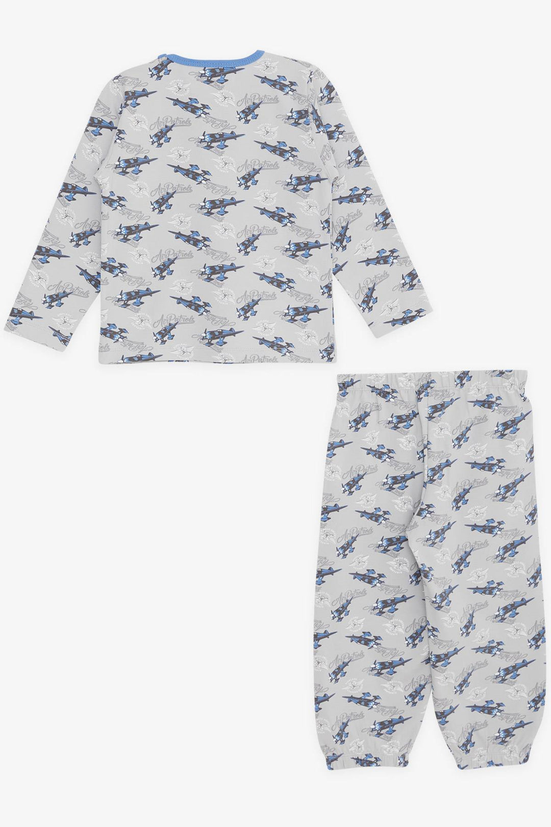 BRE Breeze Girls & Boys Baby Boy Pajama Set with Airplane Pattern 9 Months-3 Years, Gray - Apeldoorn