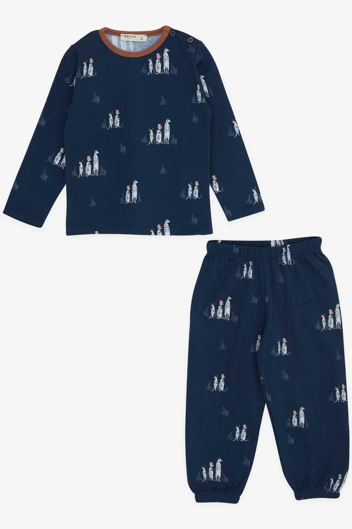 BRE Breeze Baby Boy Pyjama Set New Year's Theme 9 Months-3 Years, Navy Blue - Sacramento