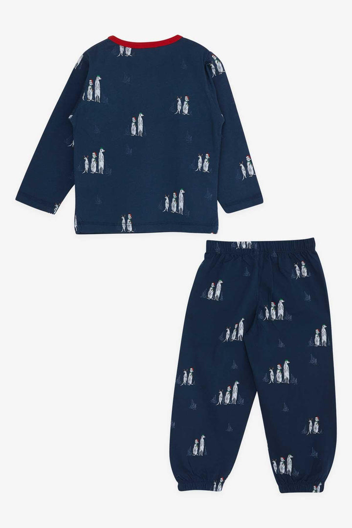 BRE Breeze Baby Boy Pyjama Set New Year's Theme 9 Months-3 Years, Navy Blue - Columbia