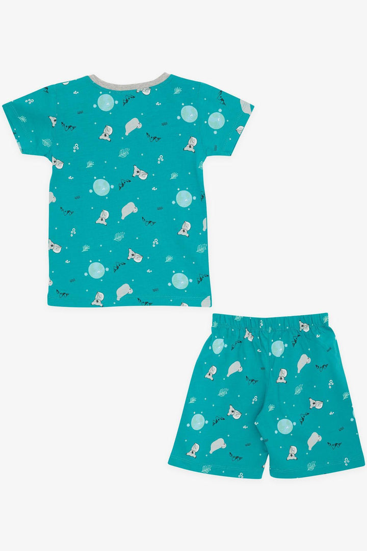 BRE Breeze Girls & Boys Baby Boy Short Pyjama Set with Koala Pattern 9 Months-3 Years, Petrol Green - Greece