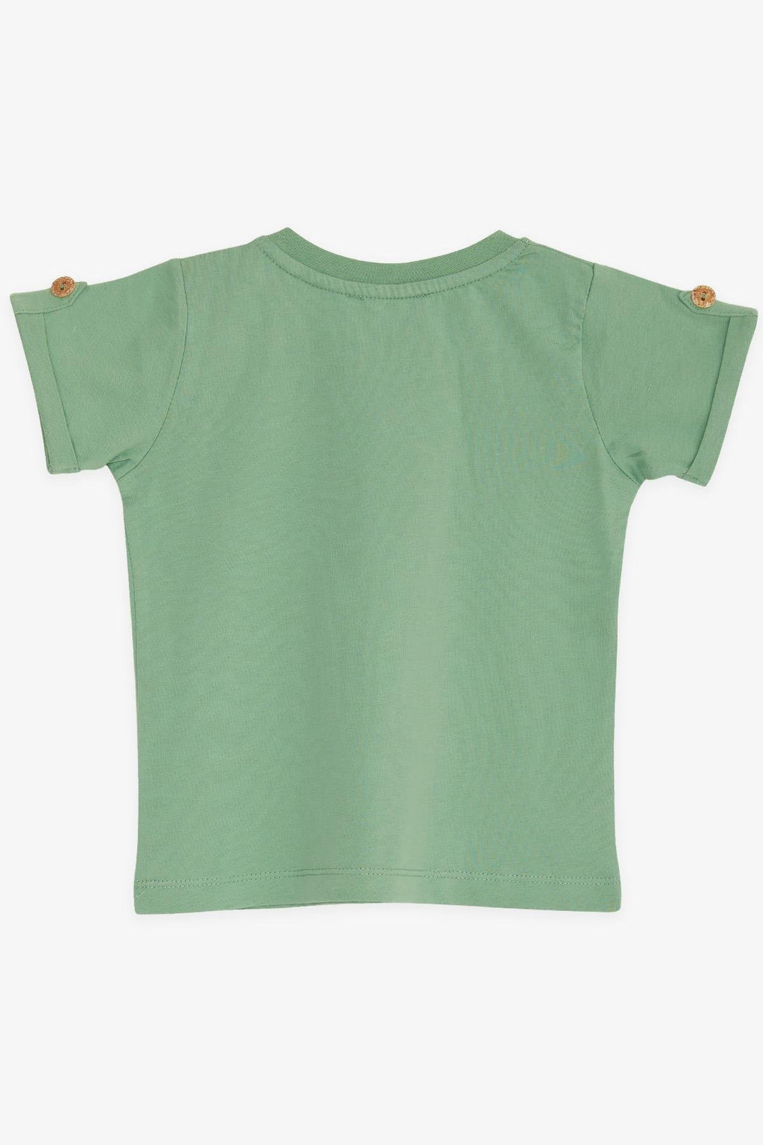 BRE Breeze Baby Boy T-shirt with Pocket Sleeves Button Accents 9 Months-3 Years, Mint Green - Bruchsal